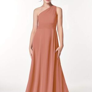 Bridesmaid dress Azazie Clean JBD Mai Tai